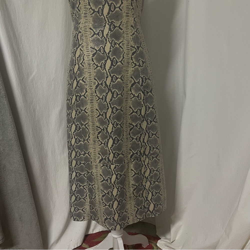 Vintage St. Vincent Python Leather Sheath Dress 8 - image 3